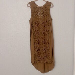Free People Lace Side Split Maxi Tank